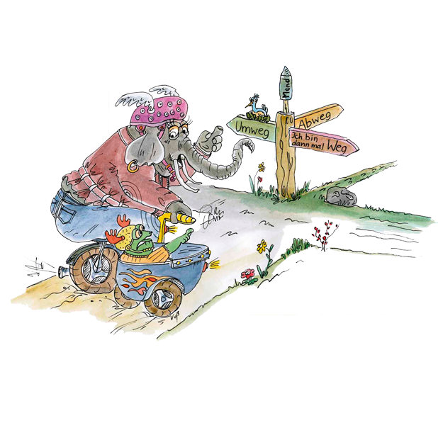 Ironische Illustration